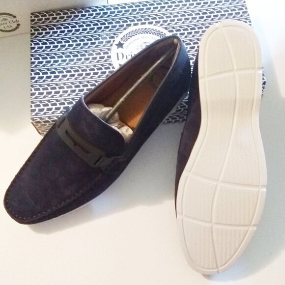 NIB Dark Blue Suede Drivers Moccasins Loafers 11.5  MSRP $119